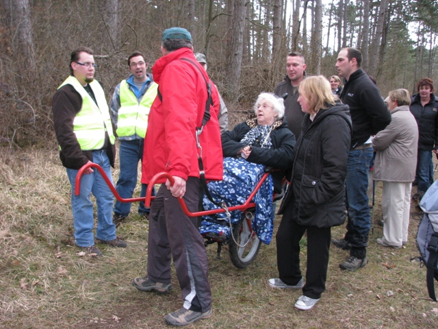 randonnée sportive avec joëlettes, Bure, 2012